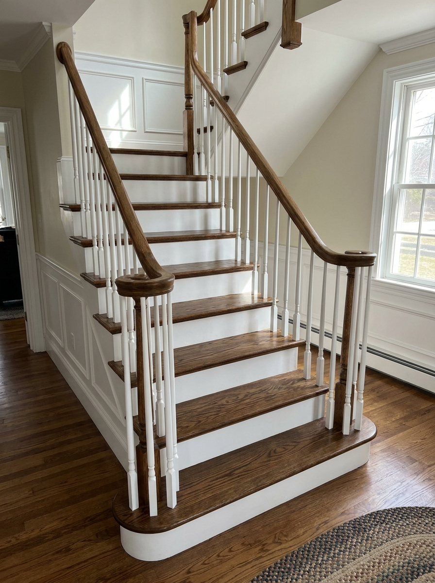 Wooden staircase
